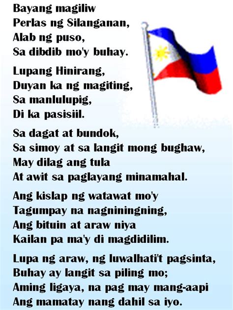 The Official Philippine National Anthem .